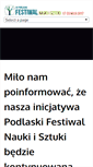 Mobile Screenshot of festiwal.umb.edu.pl