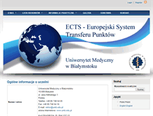 Tablet Screenshot of ects.umb.edu.pl