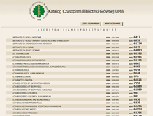 Tablet Screenshot of czasopisma.umb.edu.pl